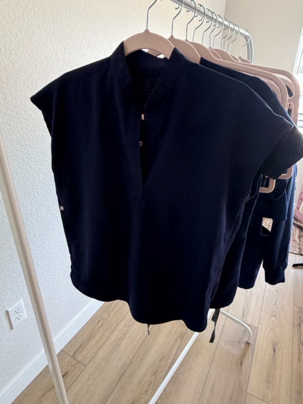 Figs Navy Short-Sleeve V-Neck Tunic